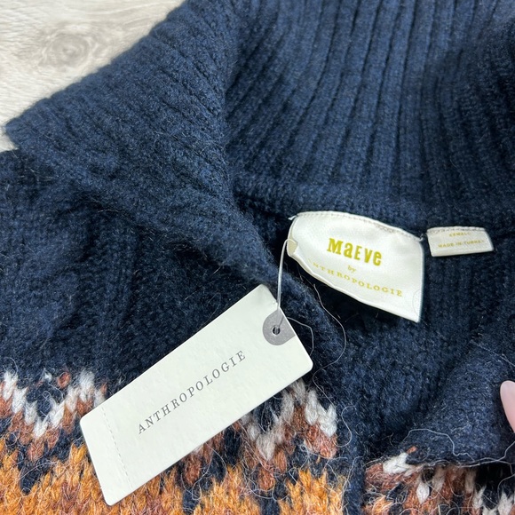 Anthropologie Maeve Fair Isle Cardigan Sweater - Picture 7 of 15